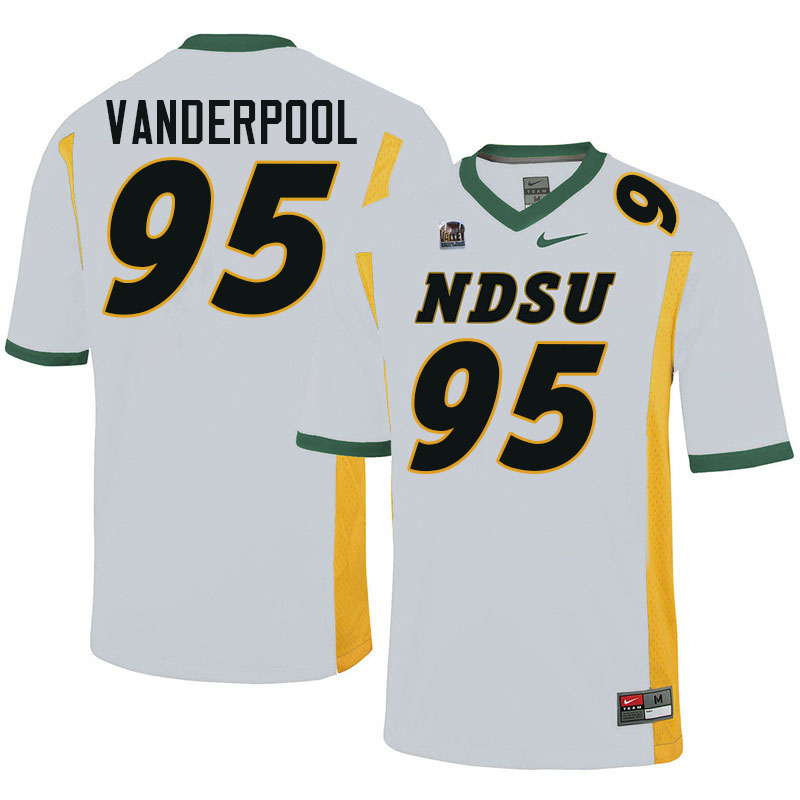 North Dakota State Bison #95 Zach Vanderpool College Football Jerseys Stitched-White